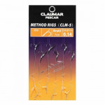 Carlige Legate Feeder Cu Spin Claumar Method Rigs Carlig Clm-5 Nr 10 7cm Fir Textil 0.14mm 6 Buc/plic